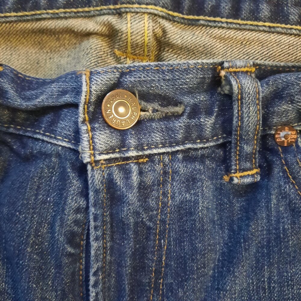 Polo Ralph Lauren 867 Jeans Men's Size 34X30 Denim Blue Classic Fit Leather Tag - Picture 3 of 10